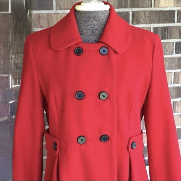 Old Navy Vibrant Red Double-Breasted Bomber Jacket - Picture 2 of 6